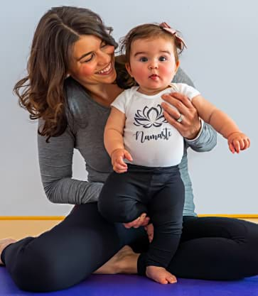 Mom and Toddler doing IYK® Yoga