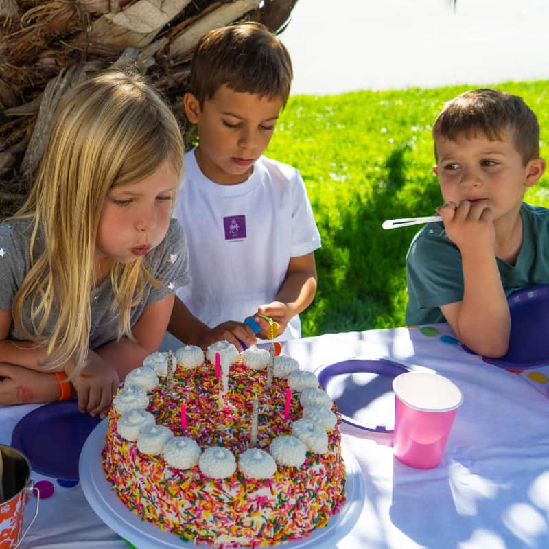 Children at a Birthday party outside