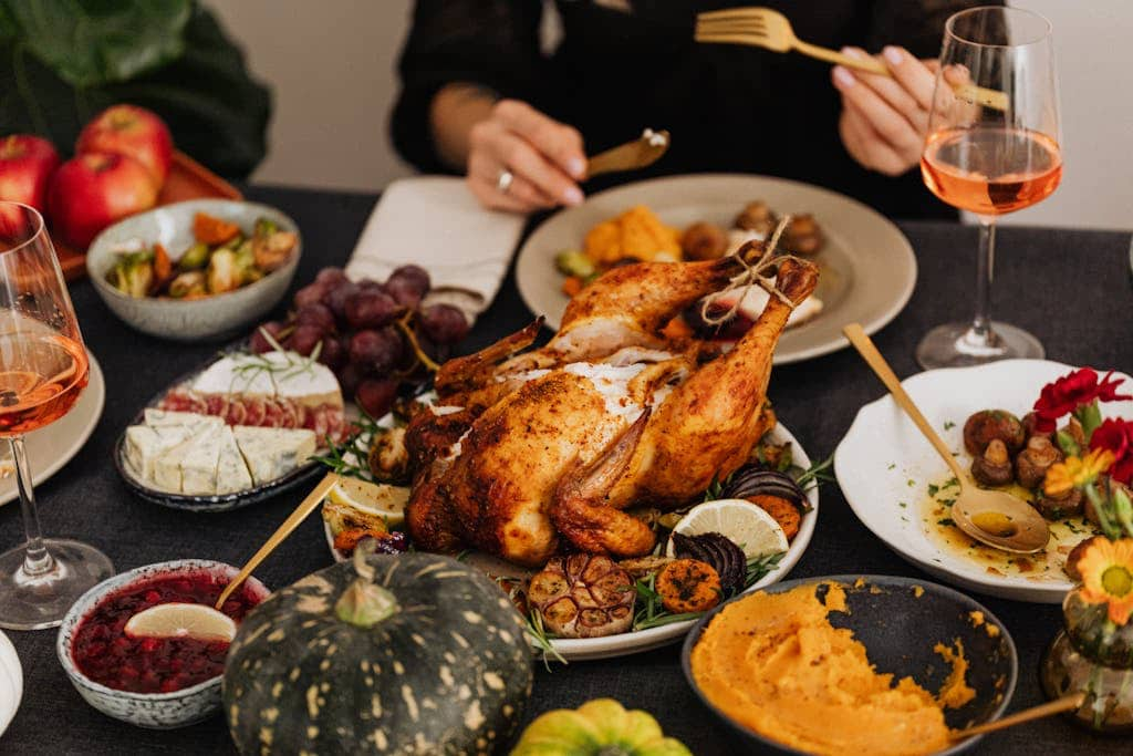 A table at Thanksgiving